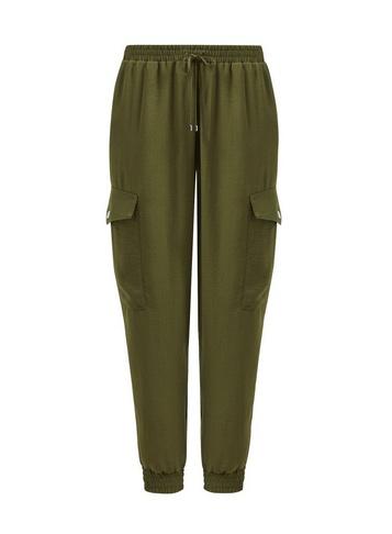 womens khaki cargo joggers