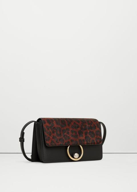 Bolso Cruzado Piel Leopardo