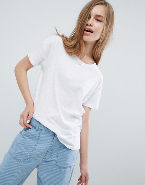 Pull&bear - T-shirt Bianca Biologica - Bianco