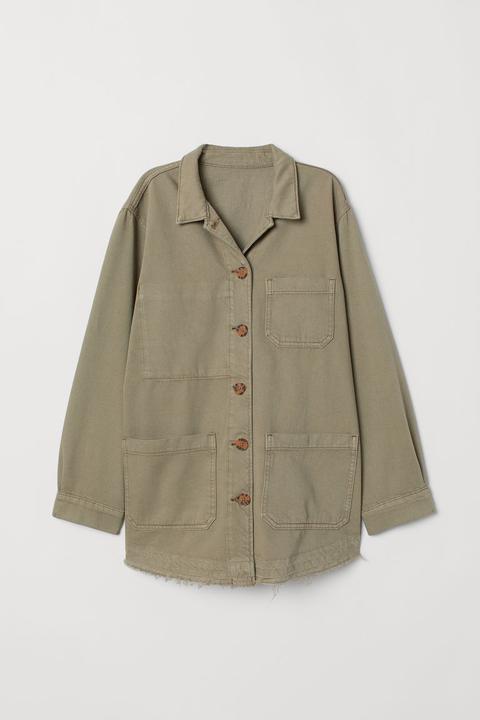 Denim Utility Jacket - Green