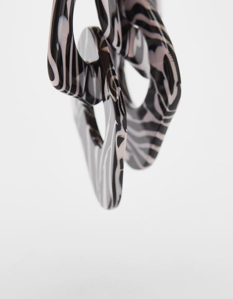 Pendientes Con Estampado De Cebra