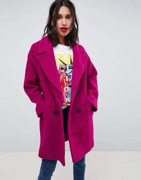 Abrigo Texturizado De Doble Botonadura De Asos Design