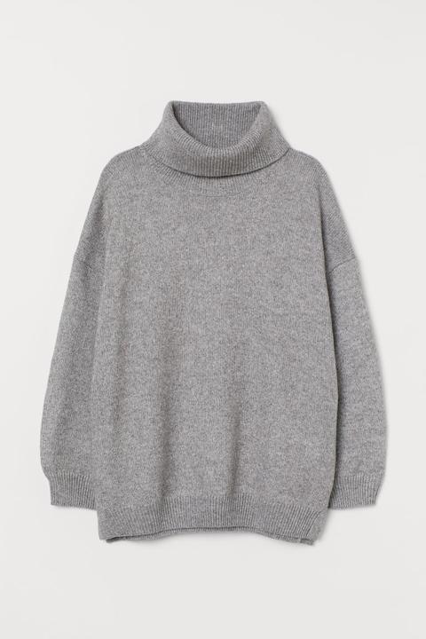 H & M+ Jersey De Cuello Alto - Gris