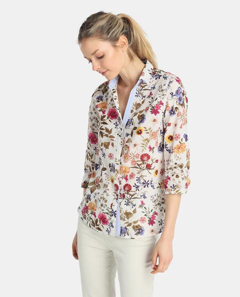 Lloyd's - Blusa Estampada De Mujer Con Manga Francesa