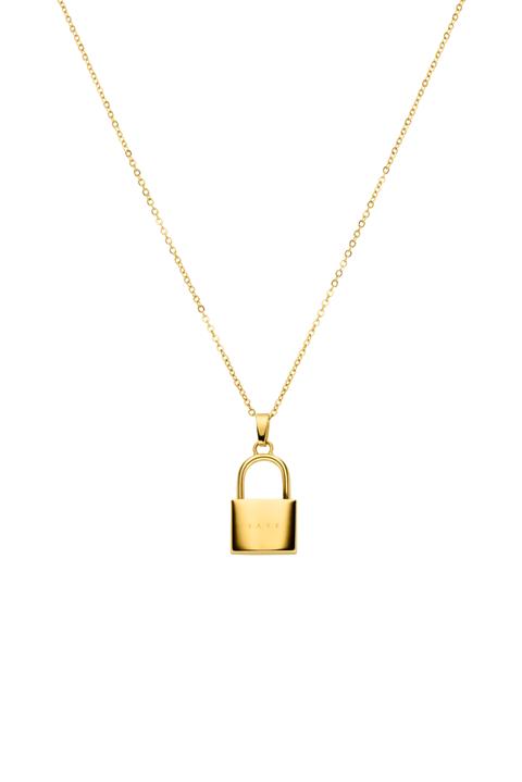 Padlock Necklace Gold