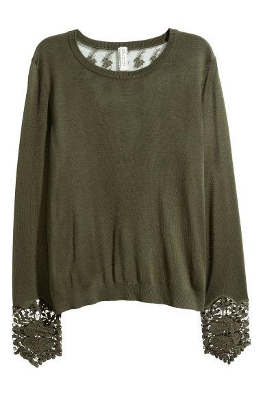 Pullover Con Dettagli In Pizzo