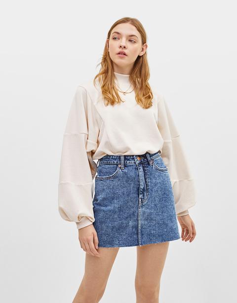 High Waist Denim Skirt