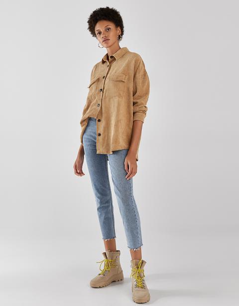 Camisa Oversize De Pana