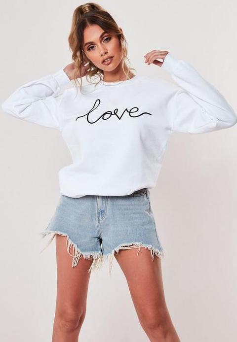 love graphic sweatshirt
