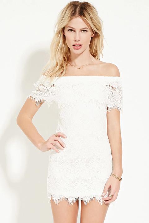 Eyelash Lace Mini Dress