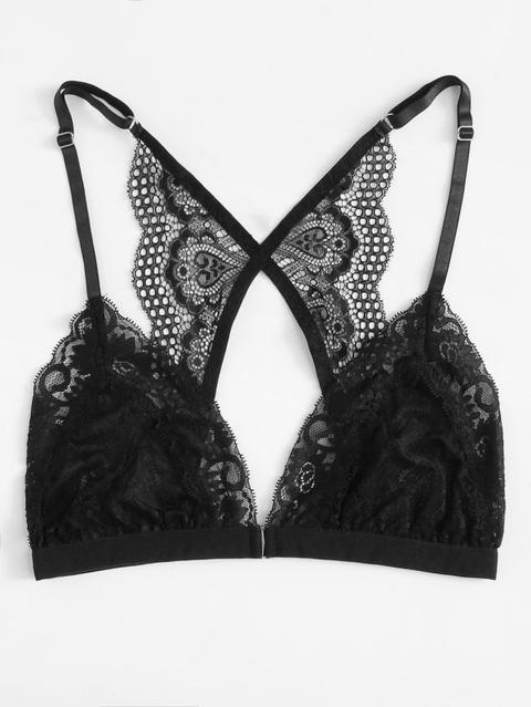 Reggiseno In Pizzo Con Incrocio