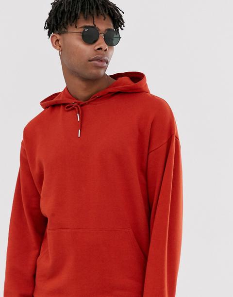 Asos Design Oversized Hoodie In Red