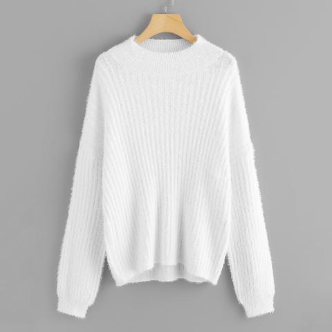 Maglione Peloso Grande A Coste