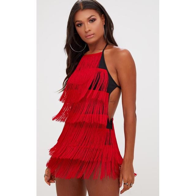 plt red playsuit