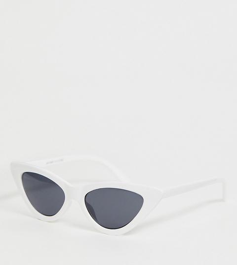 Monki Cat Eye Sunglasses In White