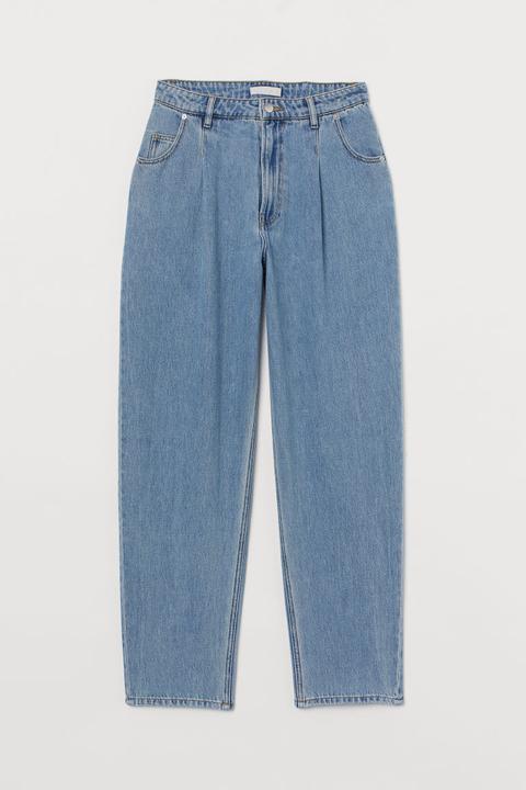 Tapered High Jeans - Azul