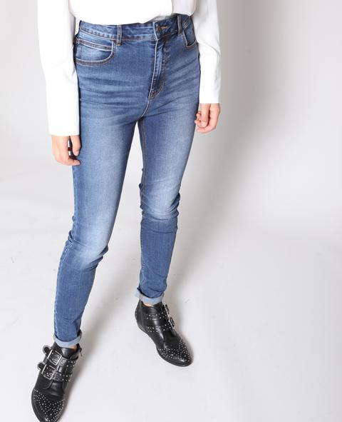 Jeans Skinny Talle Alto Mujer
