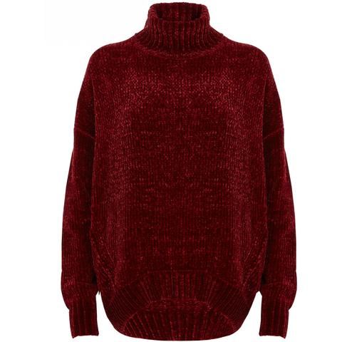 red chenille jumper