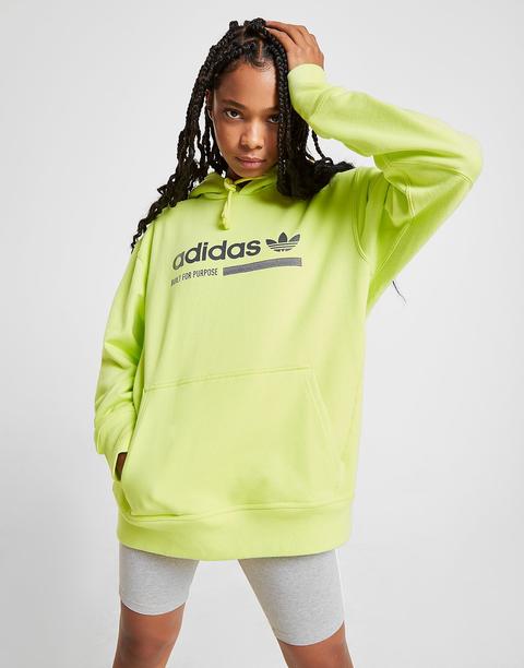 Adidas Originals Graphic Overhead Hoodie - Yellow - Womens