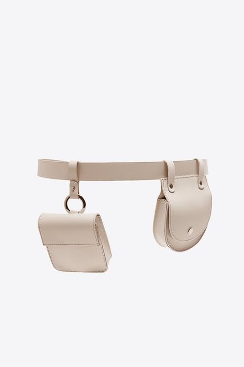 Leather Belt With Purses