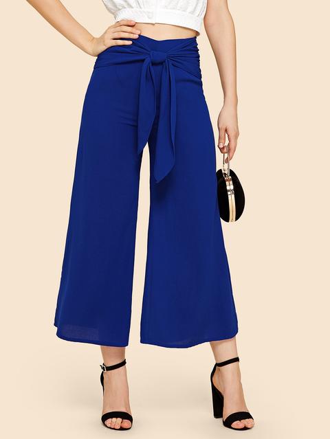 Culotte Pantaloni A Vita Di Nodo