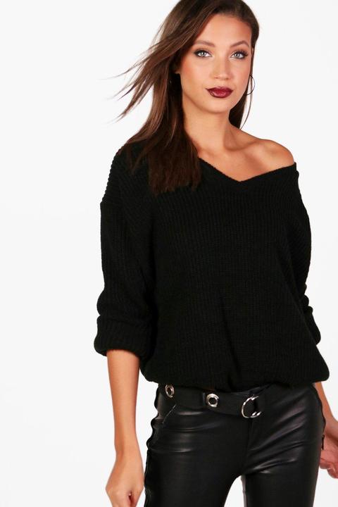 Tall Oversized V Front Jumper