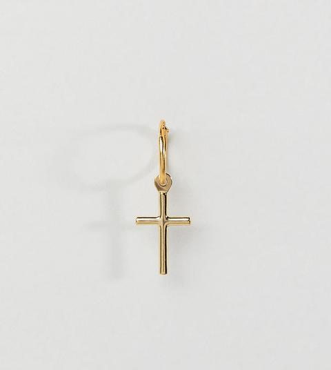 Serge Denimes – Creole Mit Kreuz Aus Massivem Silber Mit Goldbeschichtung