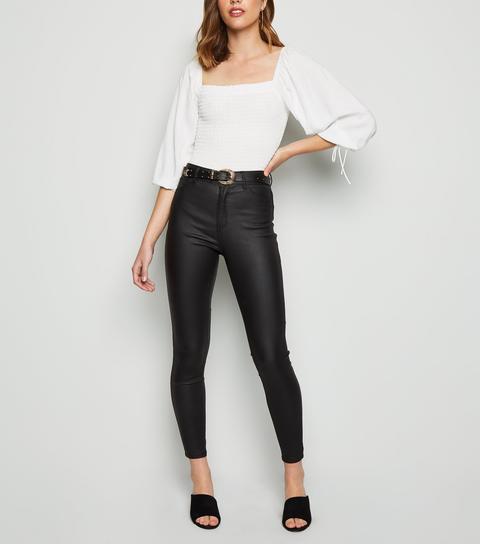 black coated jeans new look