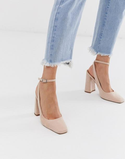 scarpe rosa tacco largo