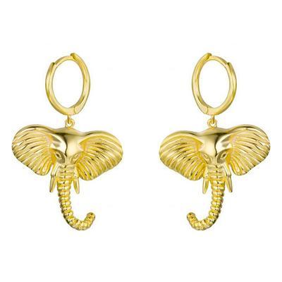 Elephant Gold Earring