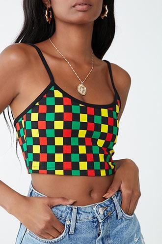 Forever 21 clearance checkered crop top