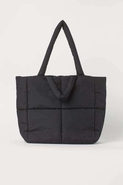 Bolso Shopper Acolchado - Negro