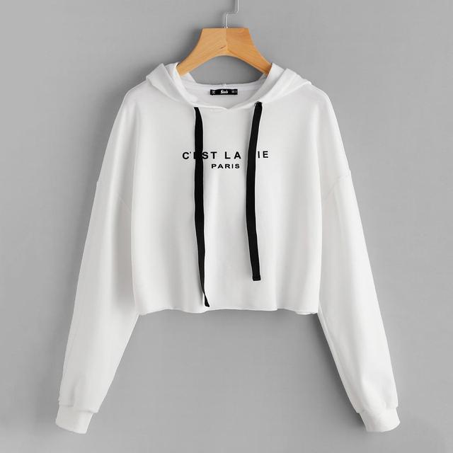 sudadera corta blanca