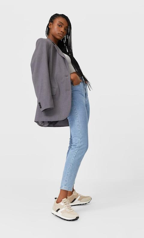 Stradivarius Jeans Mom Slim Fit Femminile Jeans 48