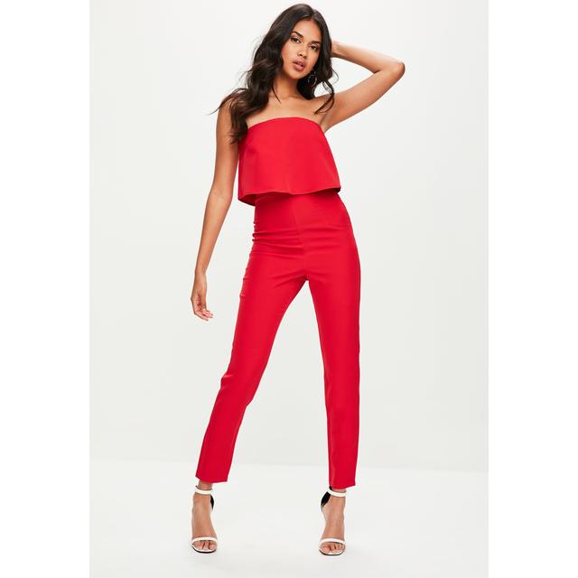 bandeau double layer jumpsuit