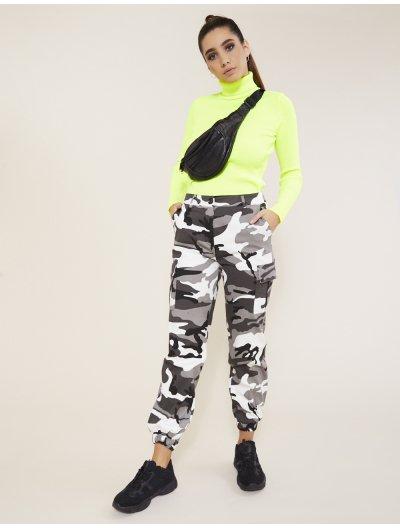 Grey Camo Cargo Trousers