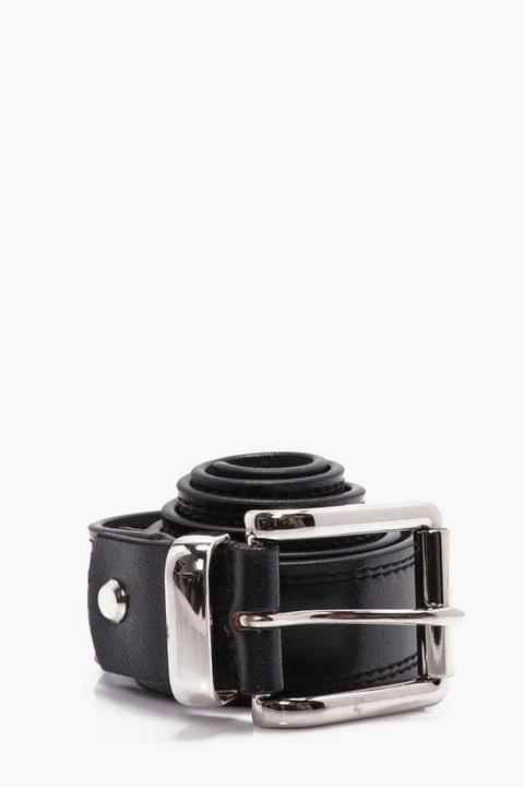 Black Real Leather Belt