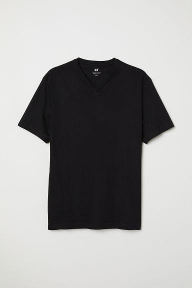 H & M - Camiseta Regular Fit - Negro