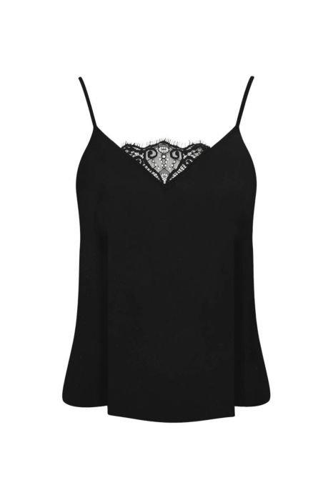 Top Nero Con Pizzo