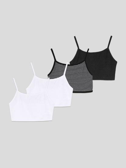 Pack De 4 Tops De Tirantes Crop