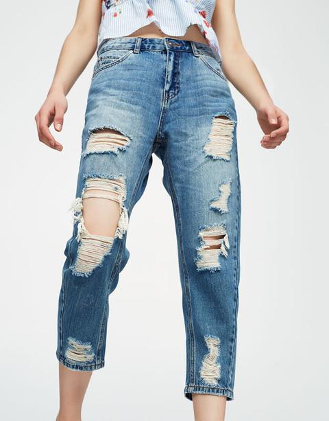 Jeans Baggy Fit Strappi