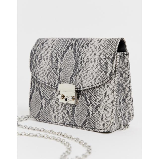 grey snakeskin bag