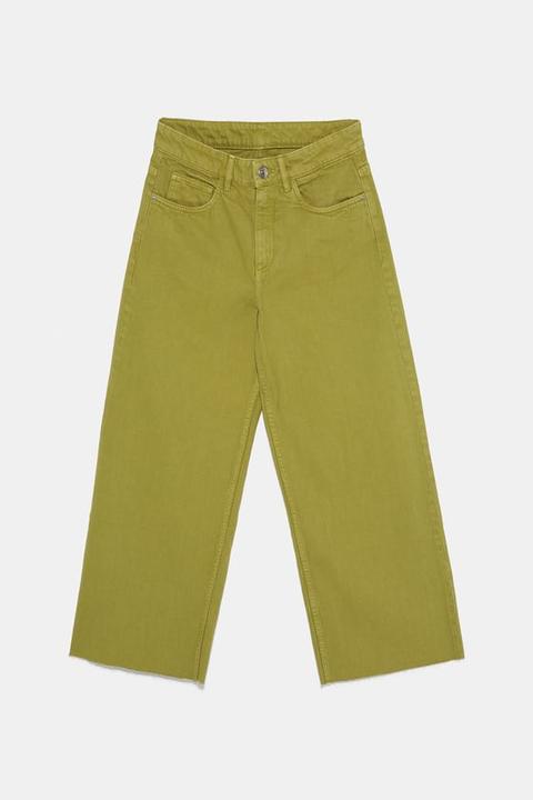 Jeans Culotte Mid-rise Cropped