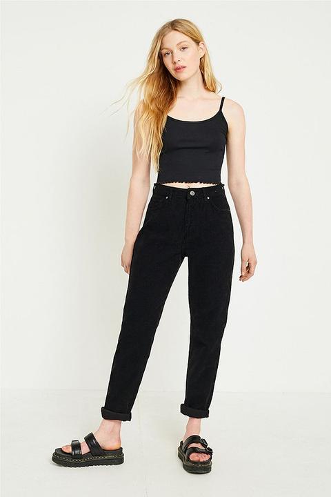 Bdg Mom Black Corduroy Trousers