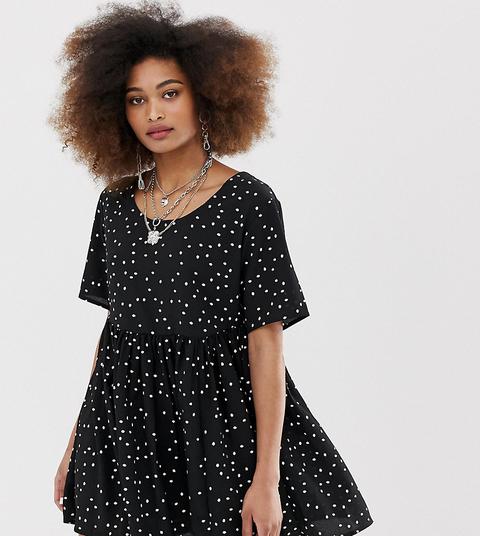 Collusion - Robe Babydoll En Gaze À Pois
