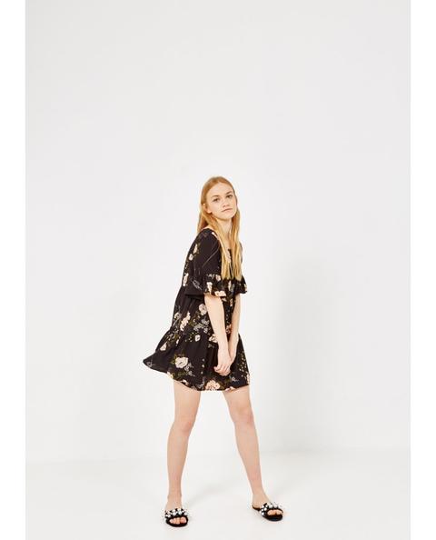 Vestido Vuelo Franjas Estampado