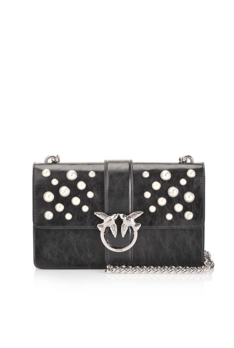 Love Bag Pearls De Piel Con Perlas