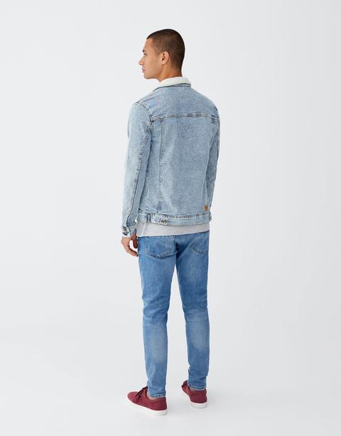 Cazadora Denim Sherpa Cuello Borrego