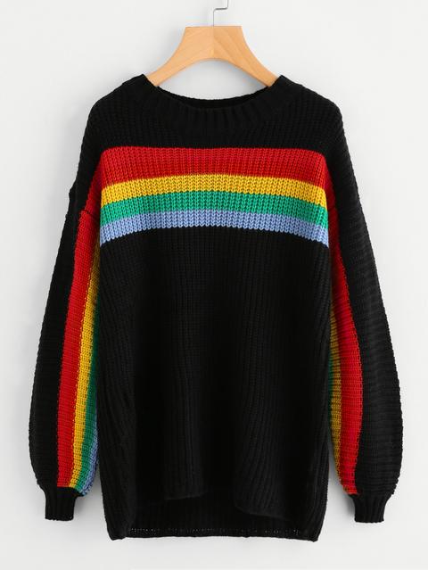 Jersey A Rayas Con Manga Farol
