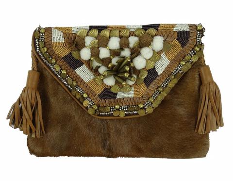 Bolso-clutch Pelo Marrón